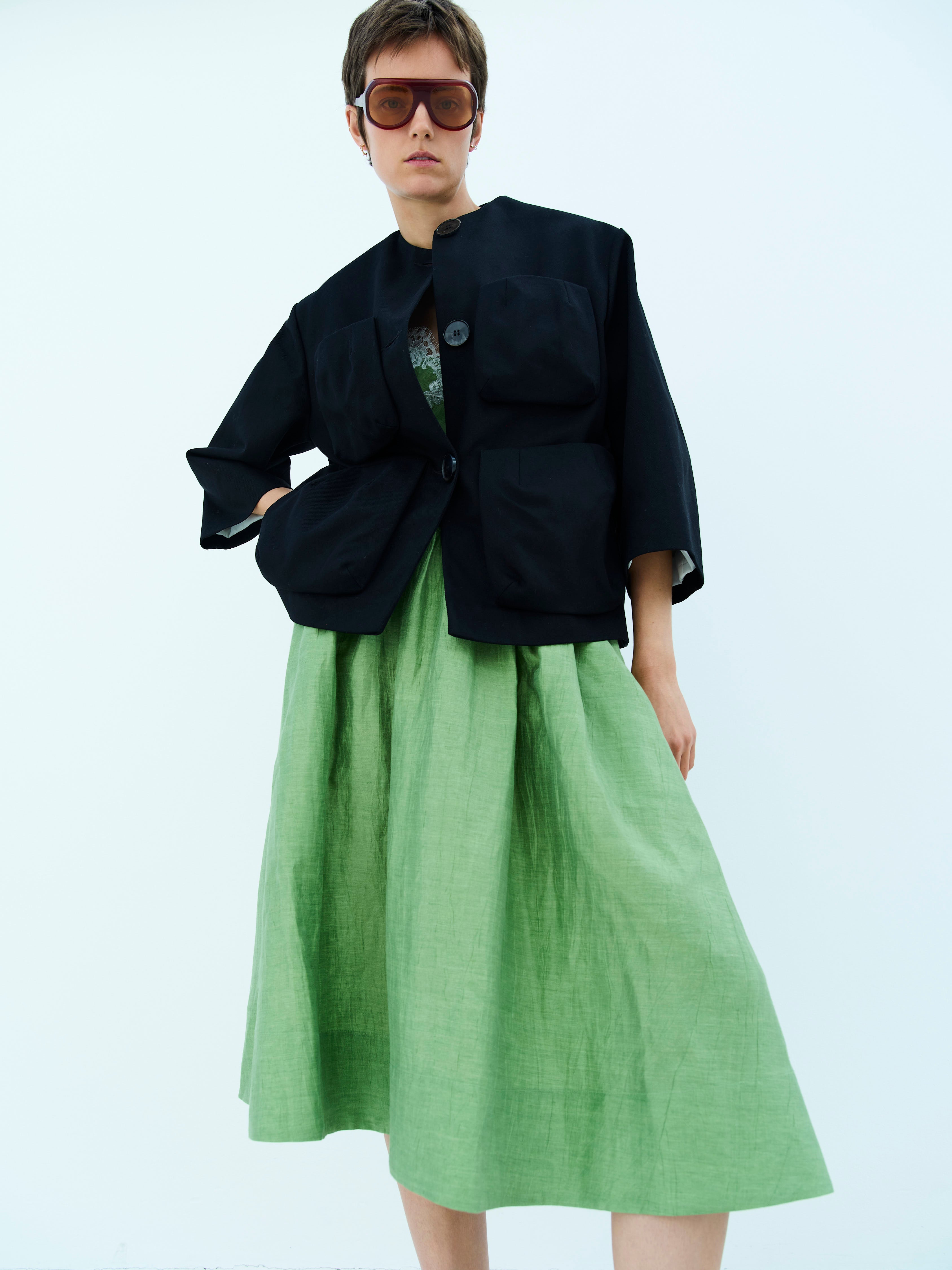 APOLLONIA SKIRT / COOL GREEN