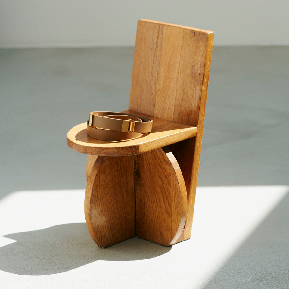 SUSAN SZATMARY, VOLTAIRE BELT / WALNUT-GOLD