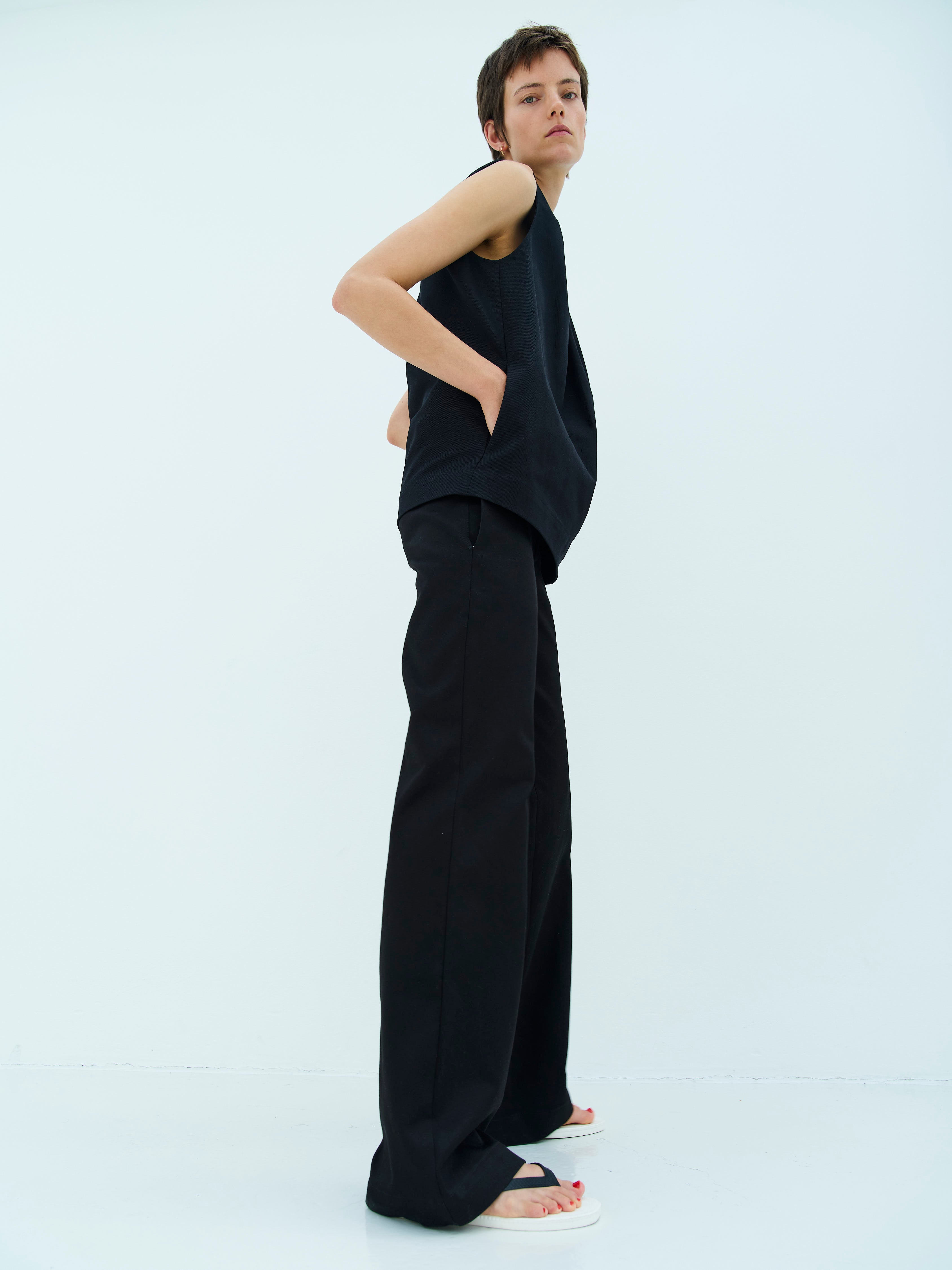 JOHN TOP / BLACK TWILL