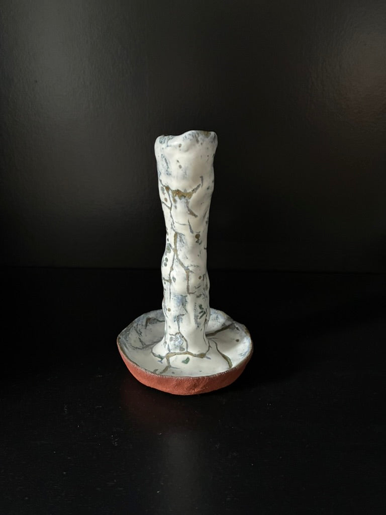 L.S. CERAMICS  / CANDLESTICK WHITE