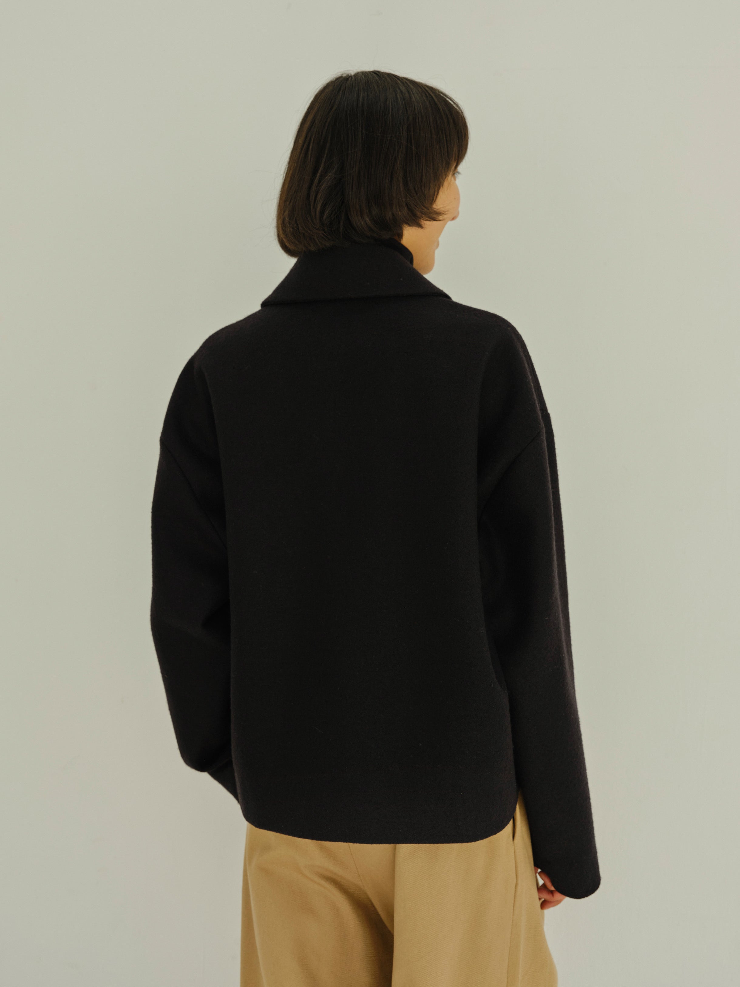 BOY SHIRT JACKET / BLACK