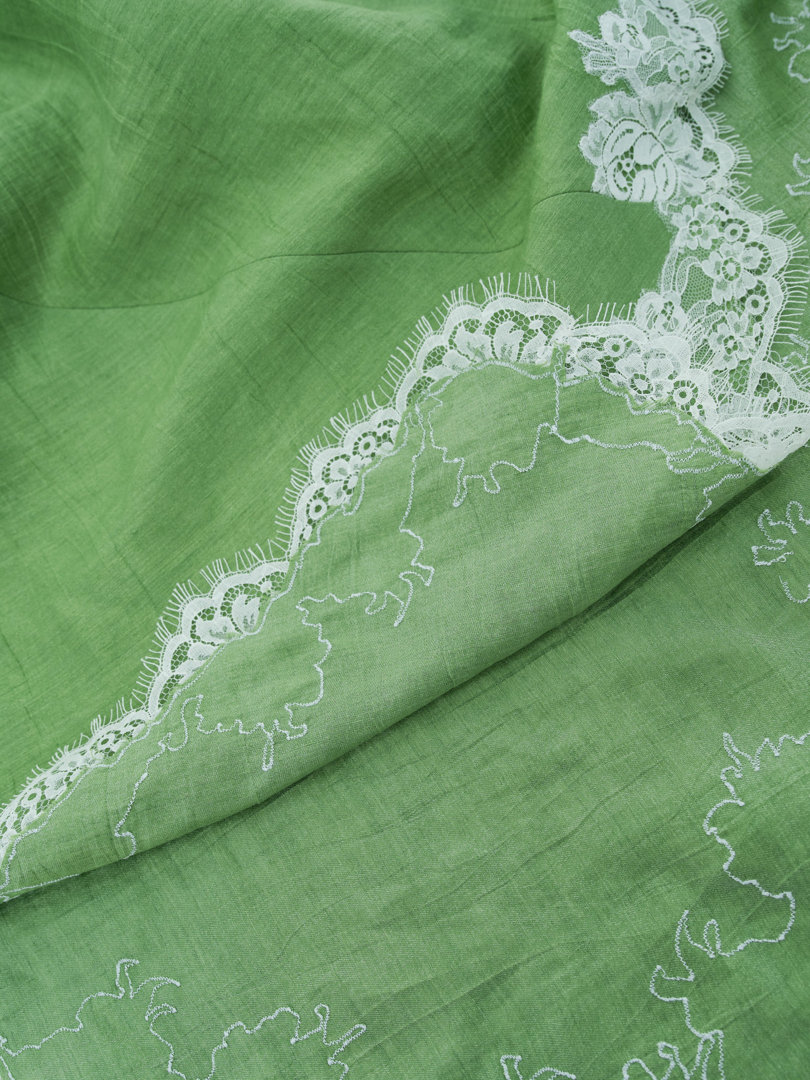LACE CLEOPATRA DRESS / COOL GREEN