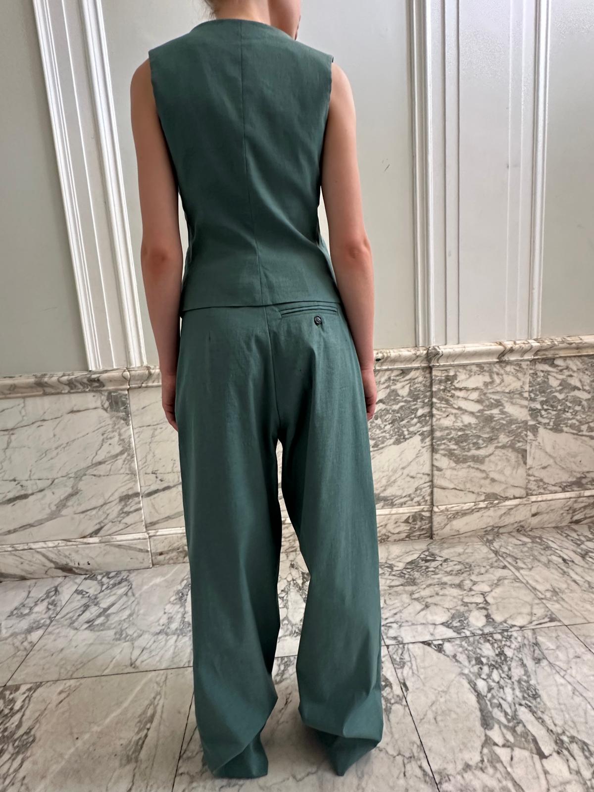 DIANE SET PANTS & VEST / SAGE