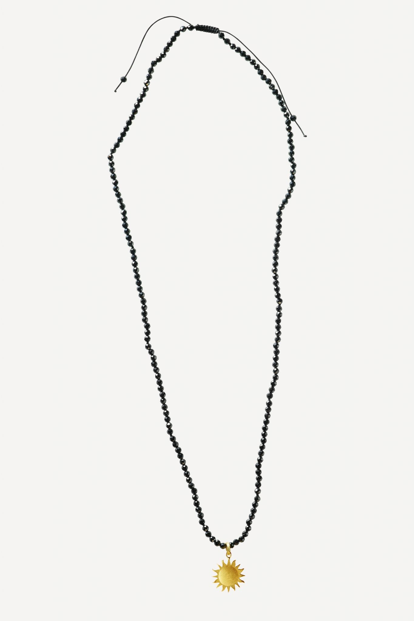 ELHANATI, BOO SUN 18K GOLD / BLACK SPINAL NECKLACE