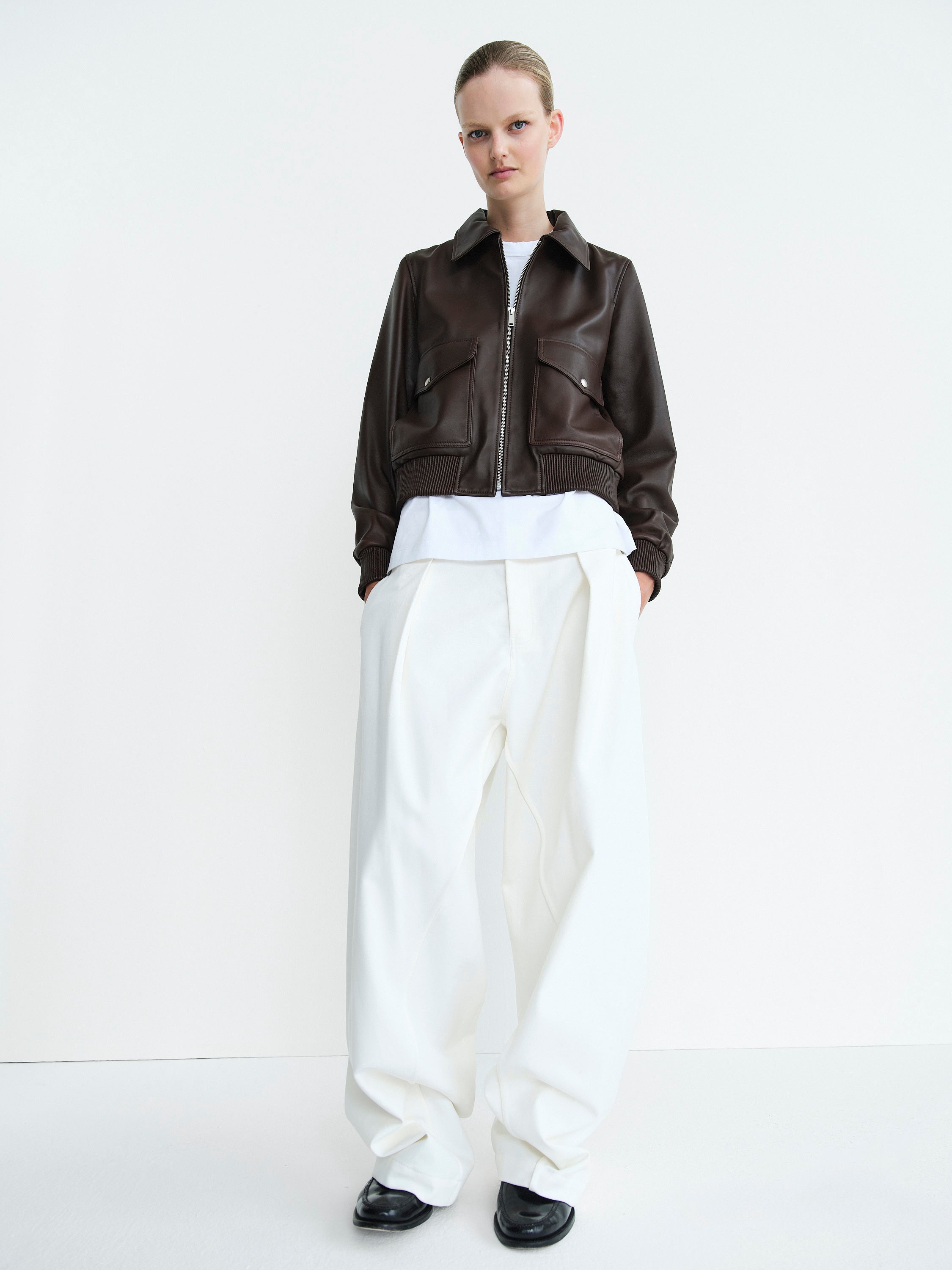 LUCA LEATHER JACKET / BROWN