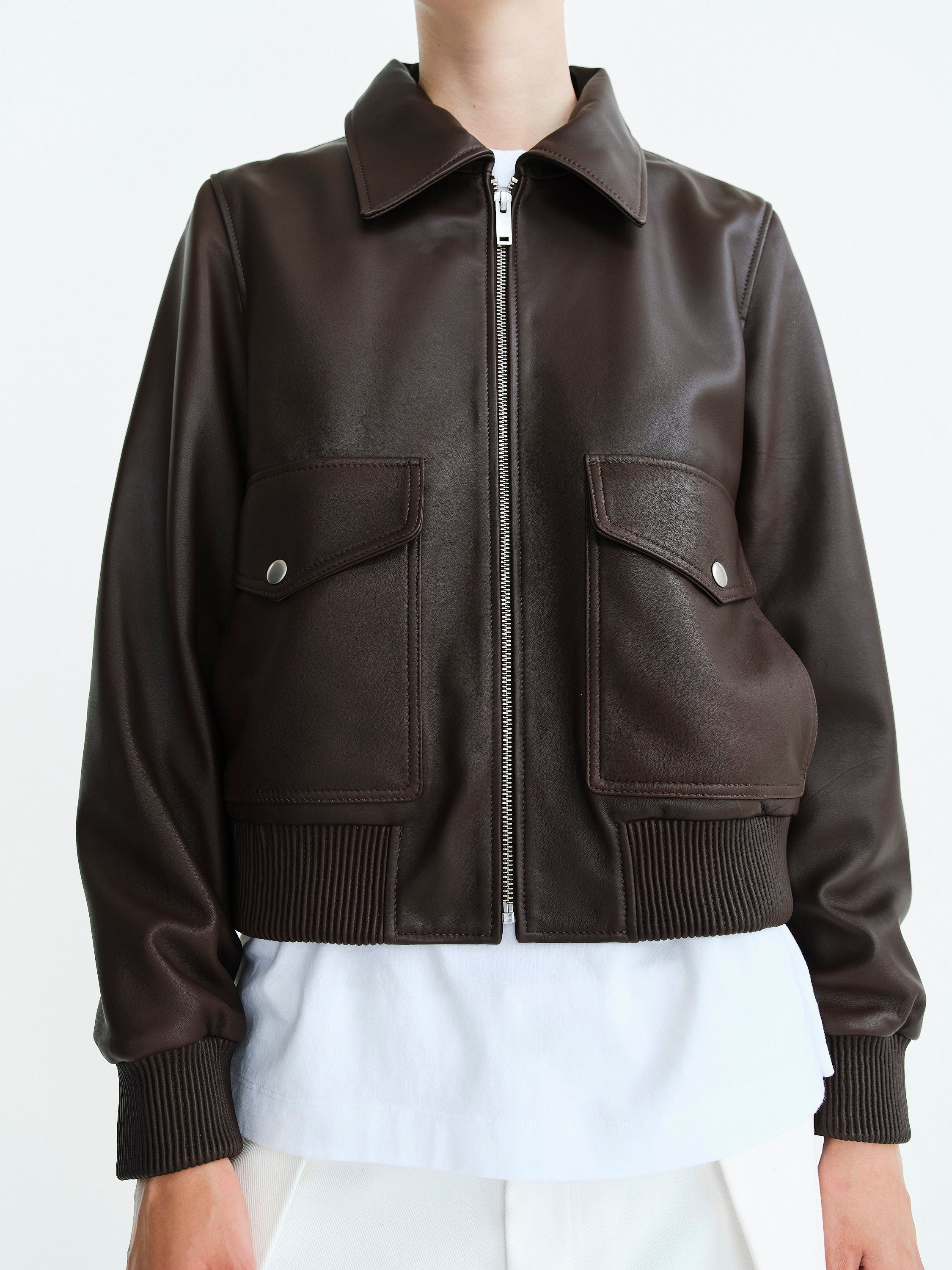 LUCA LEATHER JACKET / BROWN