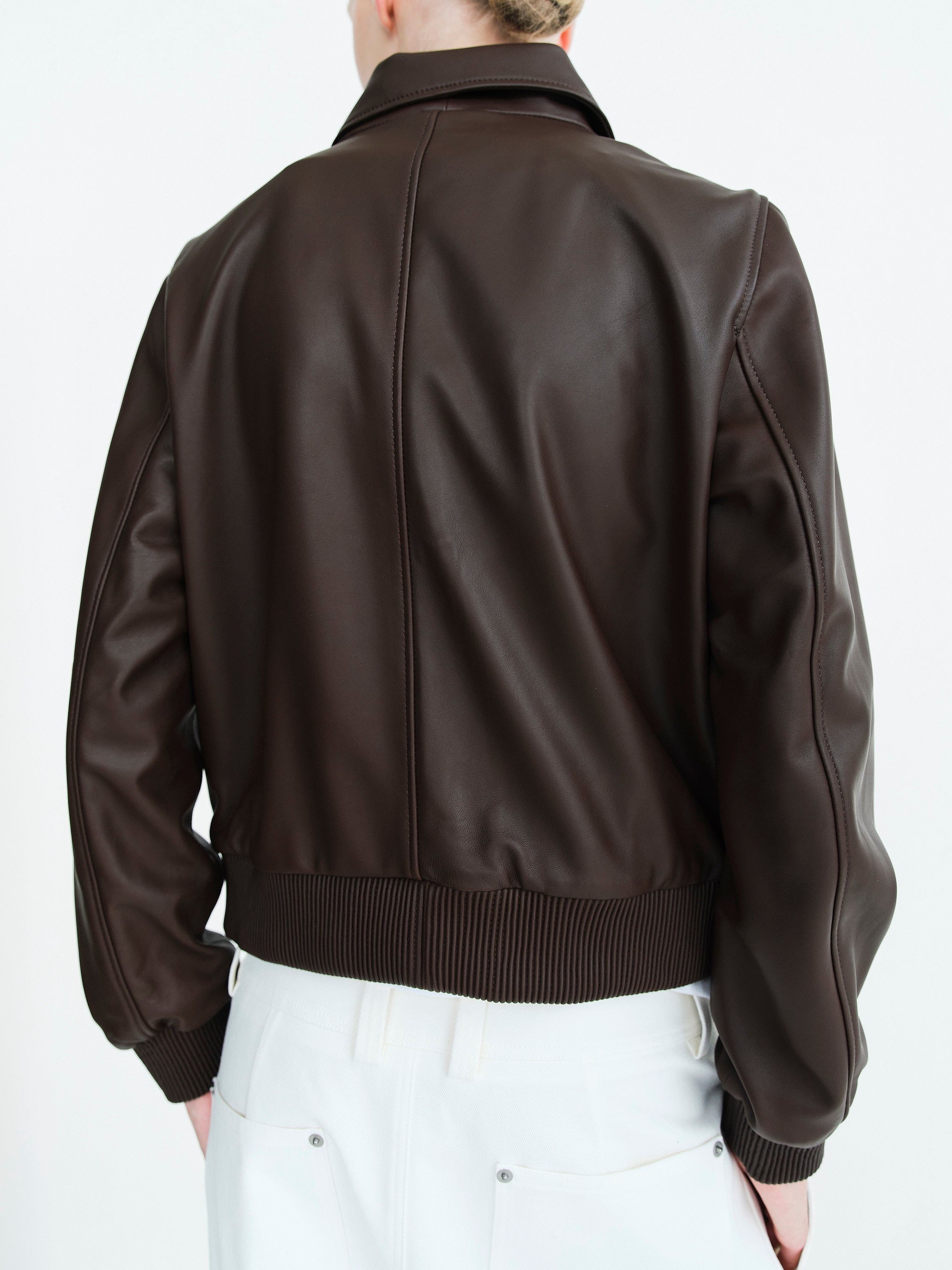 LUCA LEATHER JACKET / BROWN