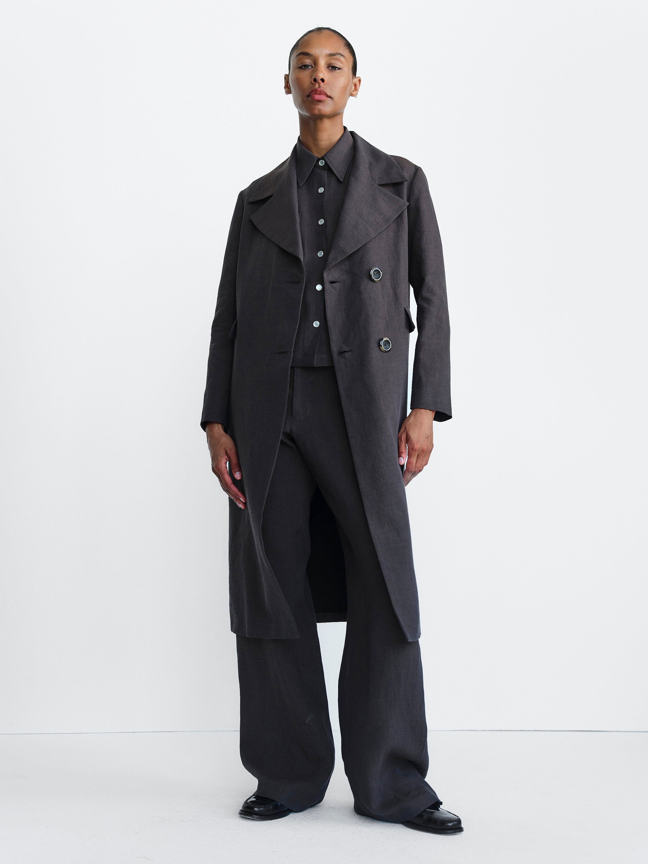 BILLY COAT / CHOCOLATE LINEN