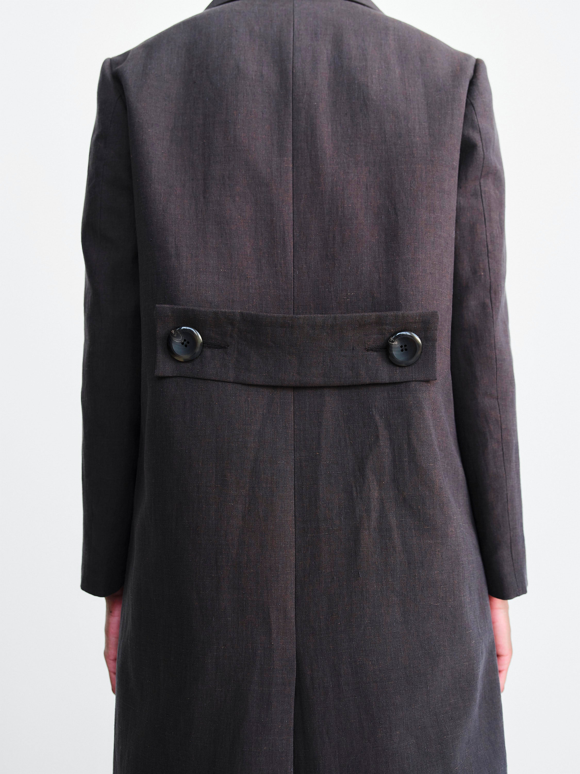 BILLY COAT / CHOCOLATE LINEN