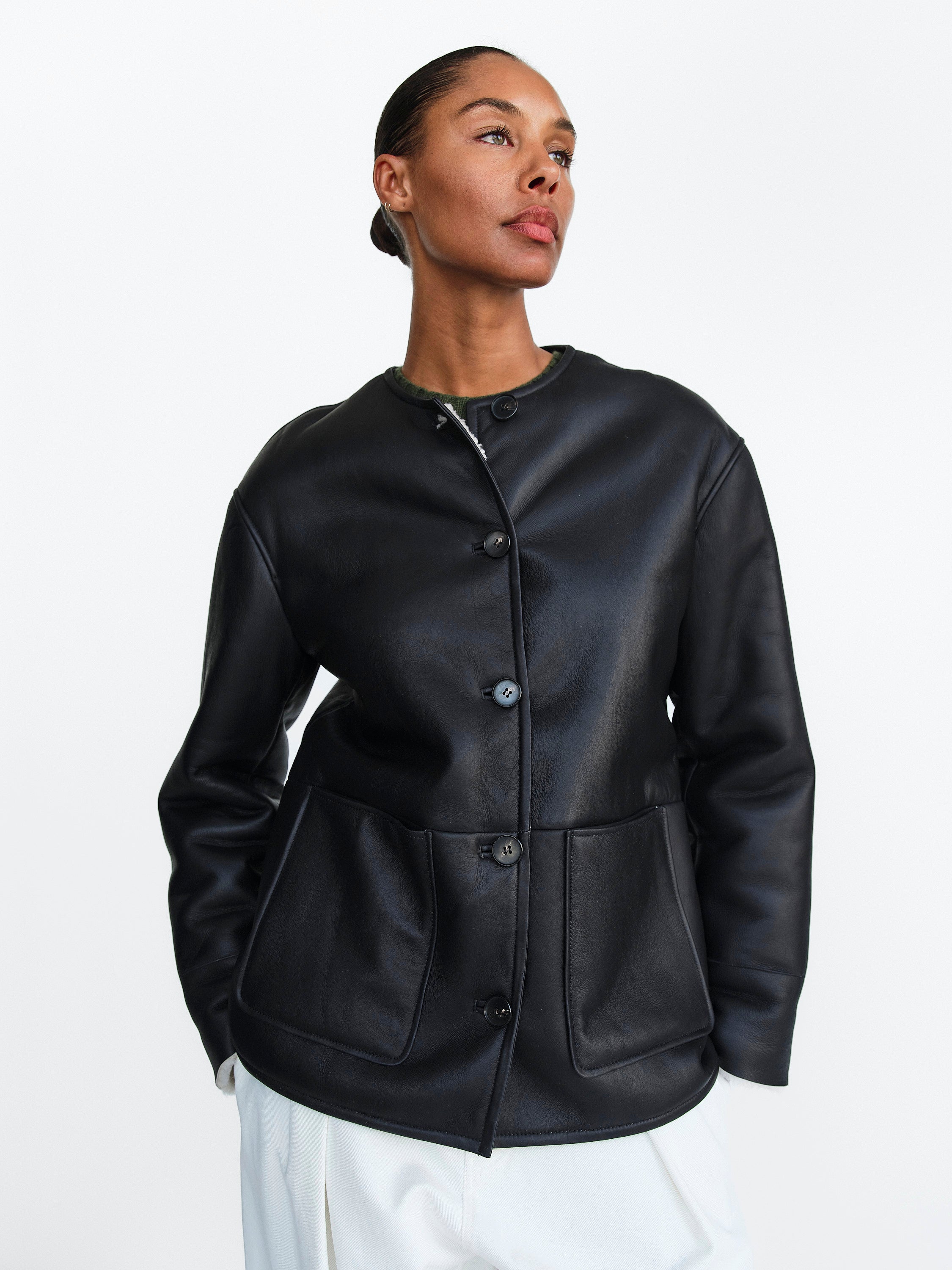 PARKER SHEARLING JACKET / BLACK