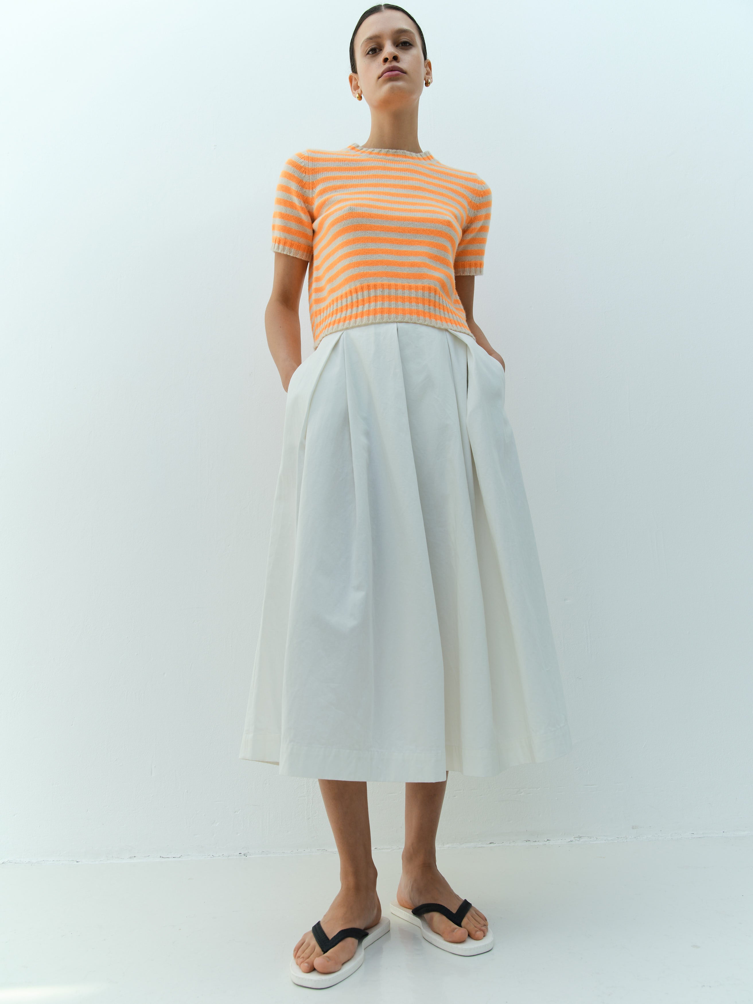 LUIS JUMPER / NATURAL-ORANGE STRIPE