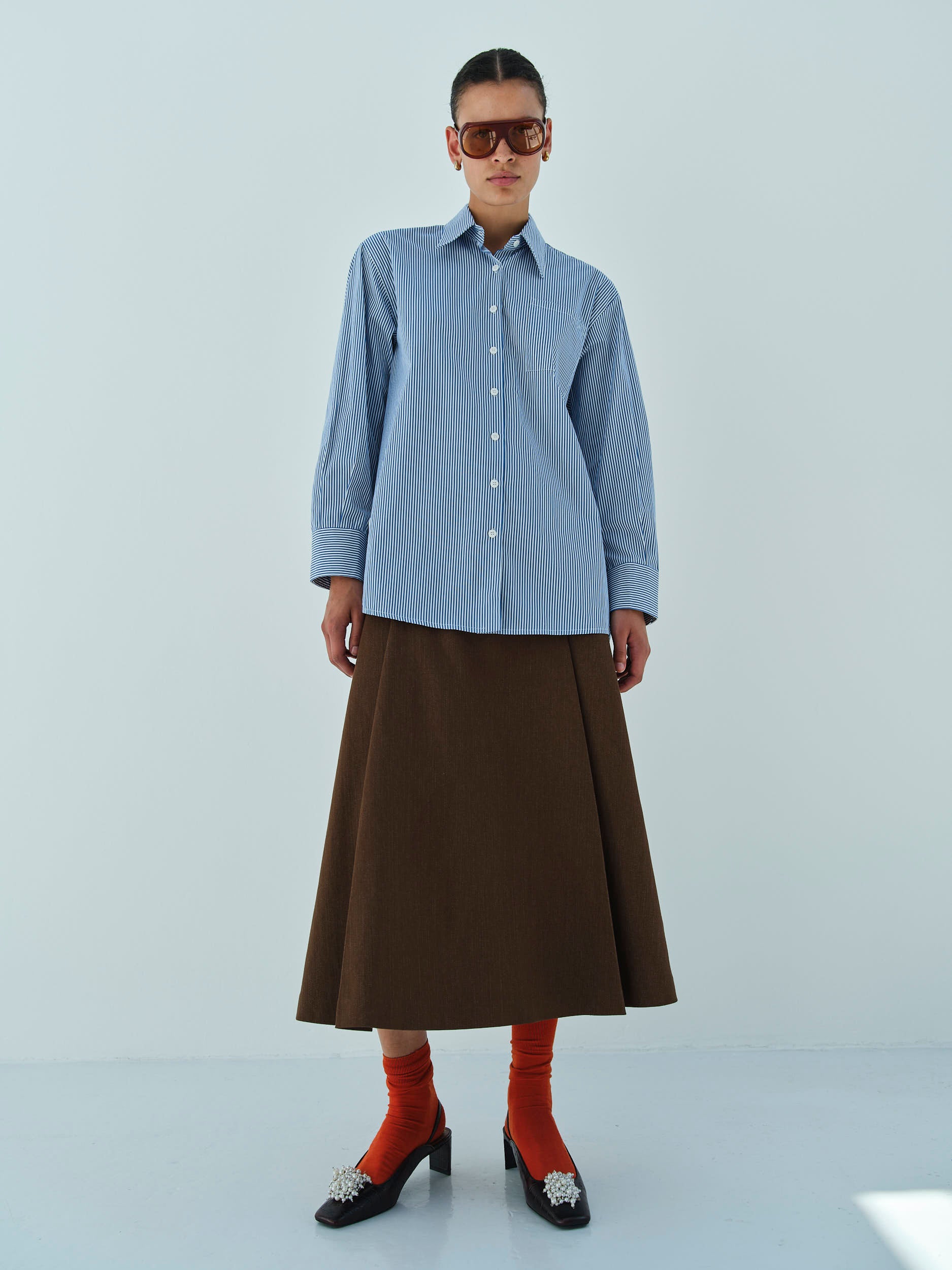 CHLOE SKIRT / CHOCO