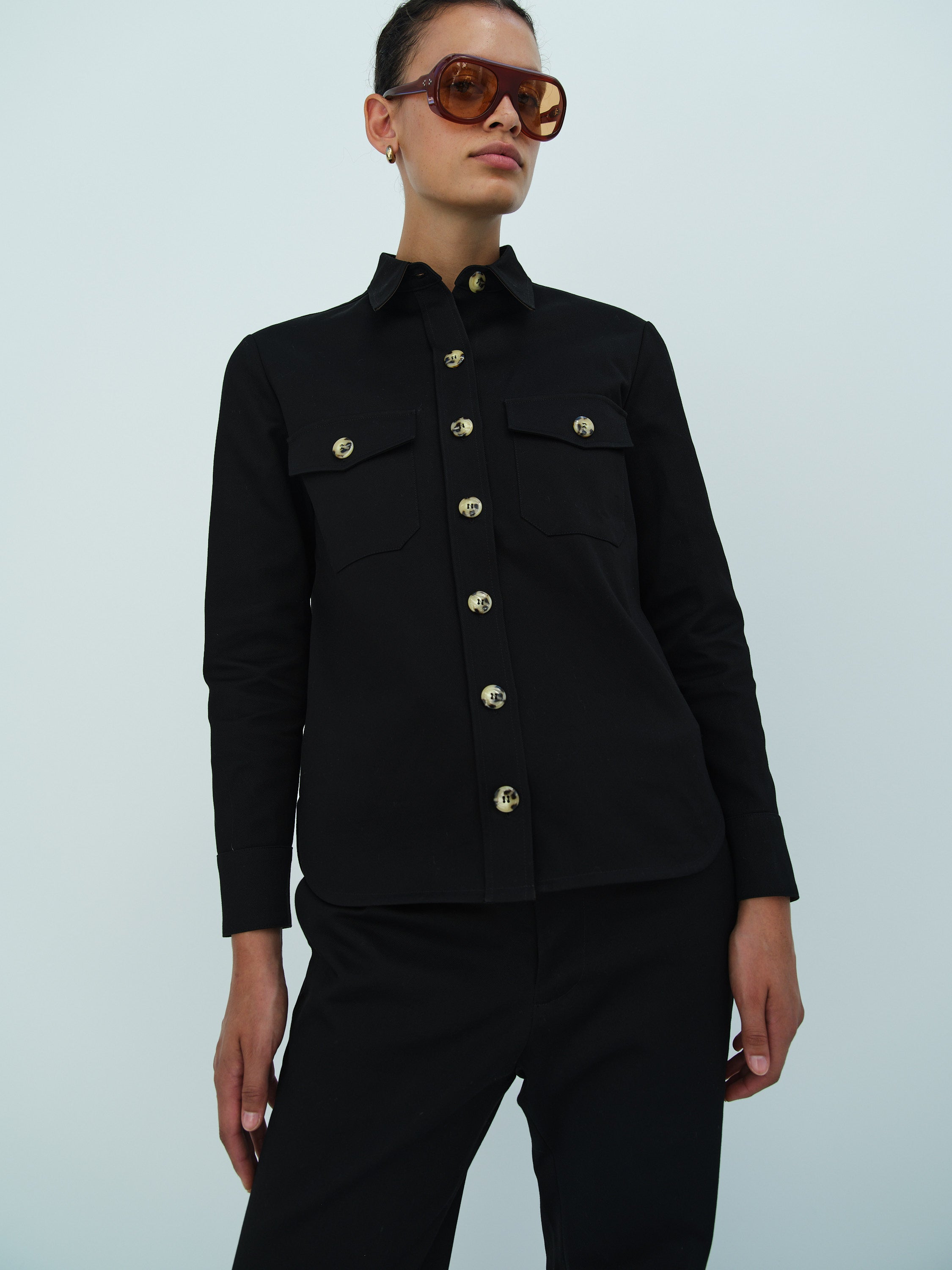 BOB SHIRT / BLACK TWILL