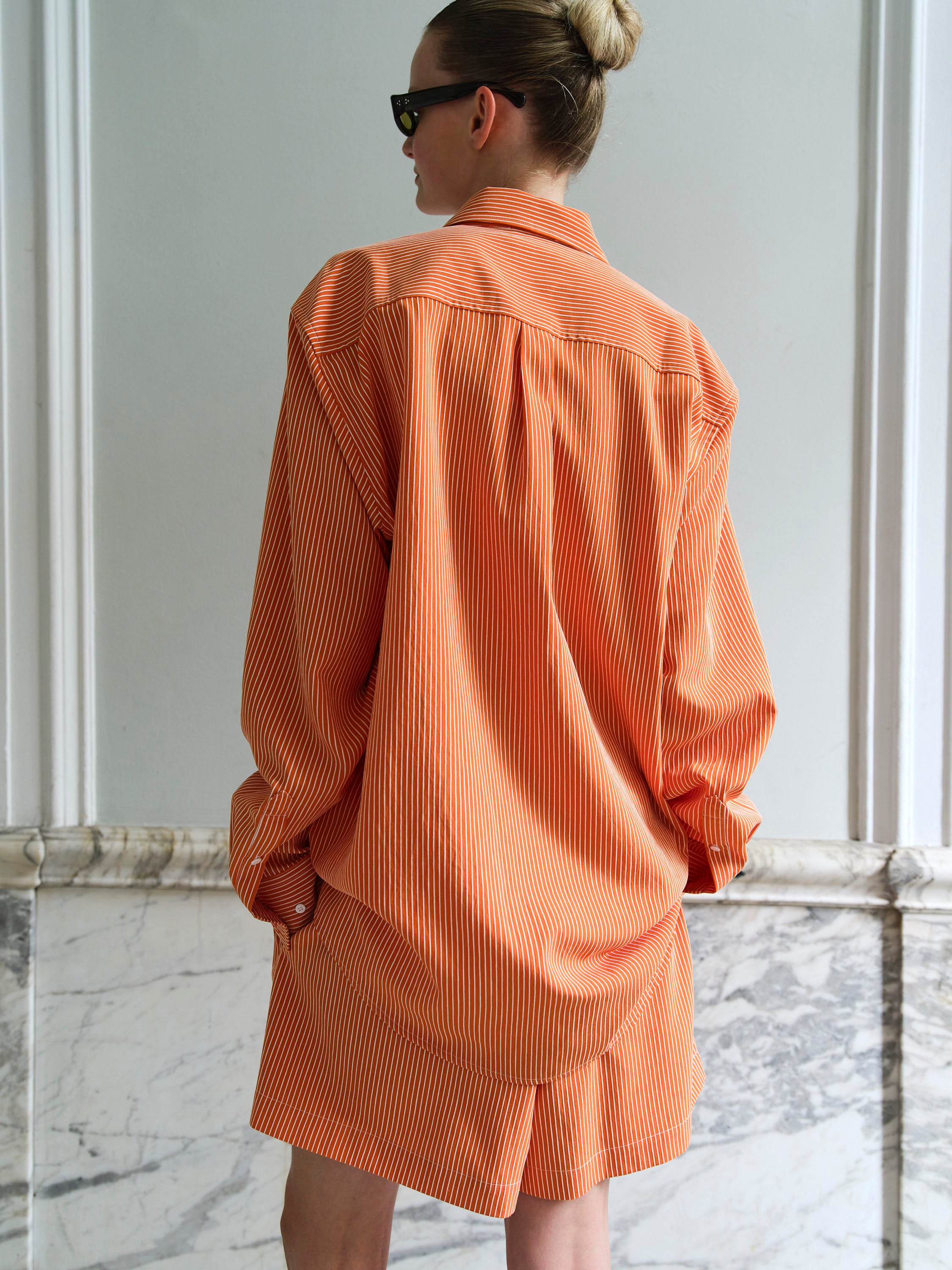 BLAZE SHIRT / ORANGE-WHITE STRIPE