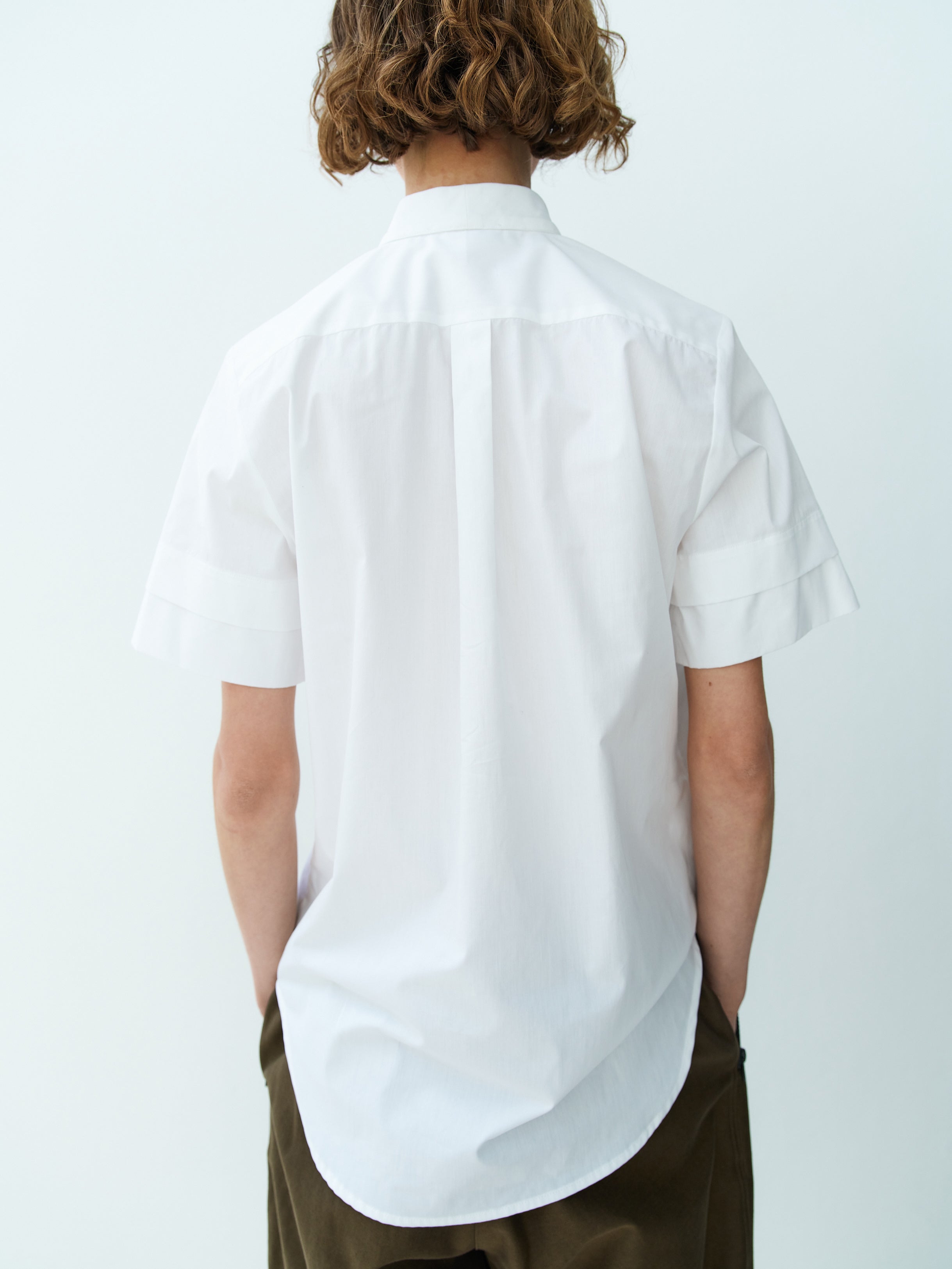 CAROLINA SHIRT SHORT SLEEVE SHIRT BOW-TIE / WHITE