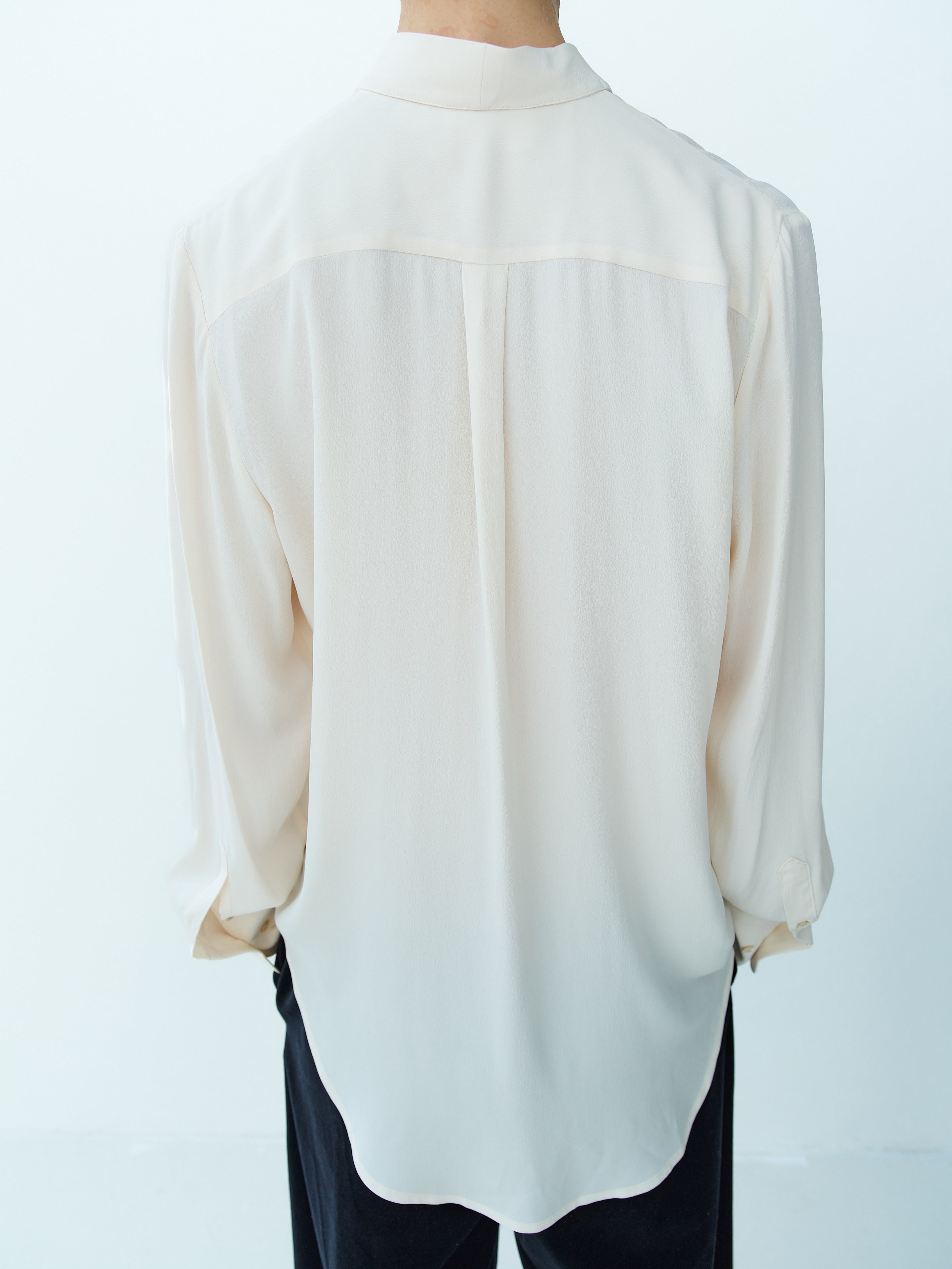 CAROLINA SILK SHIRT BOW-TIE / CREME