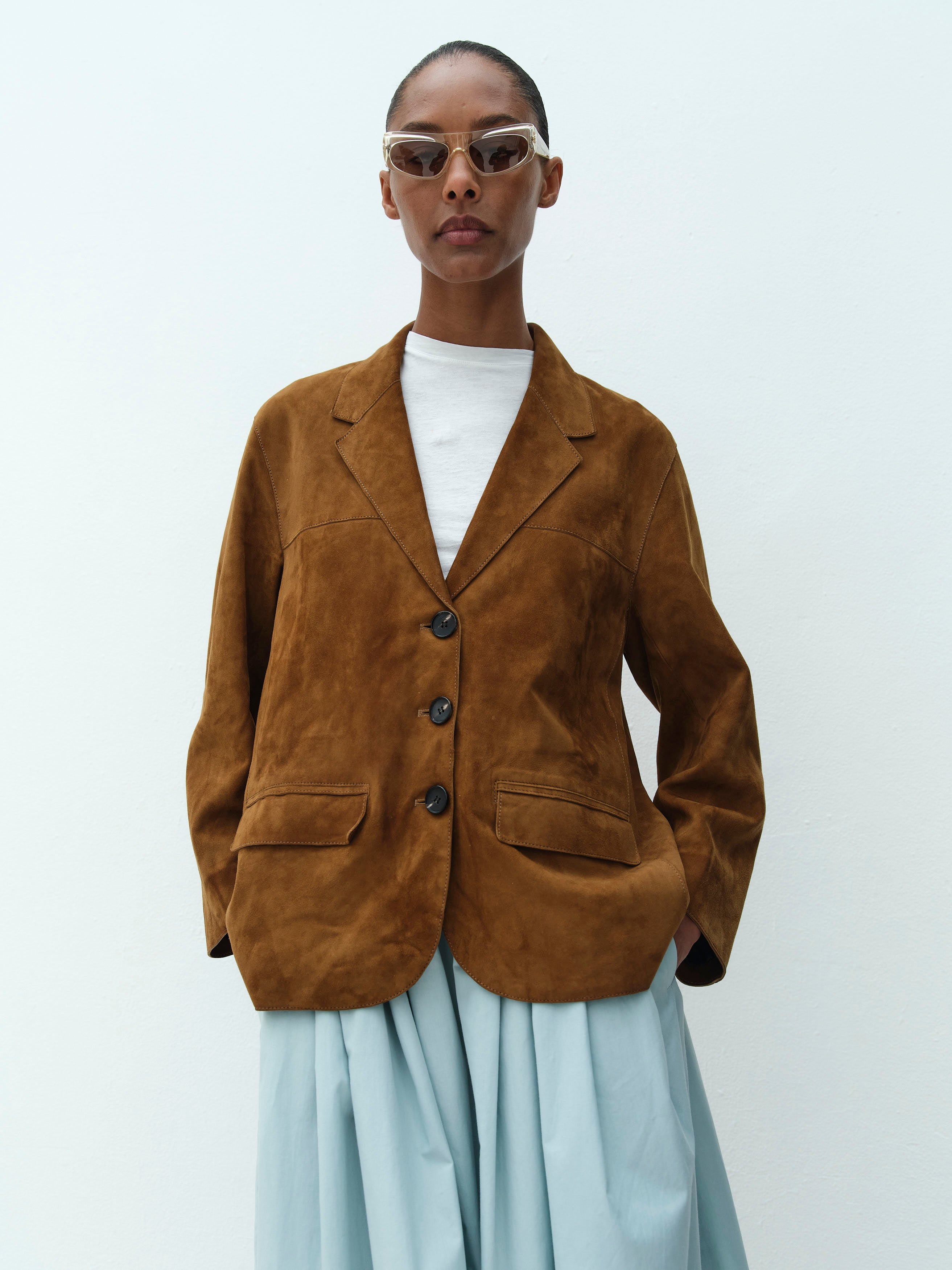 STEVE SUEDE JACKET / TOFFEE