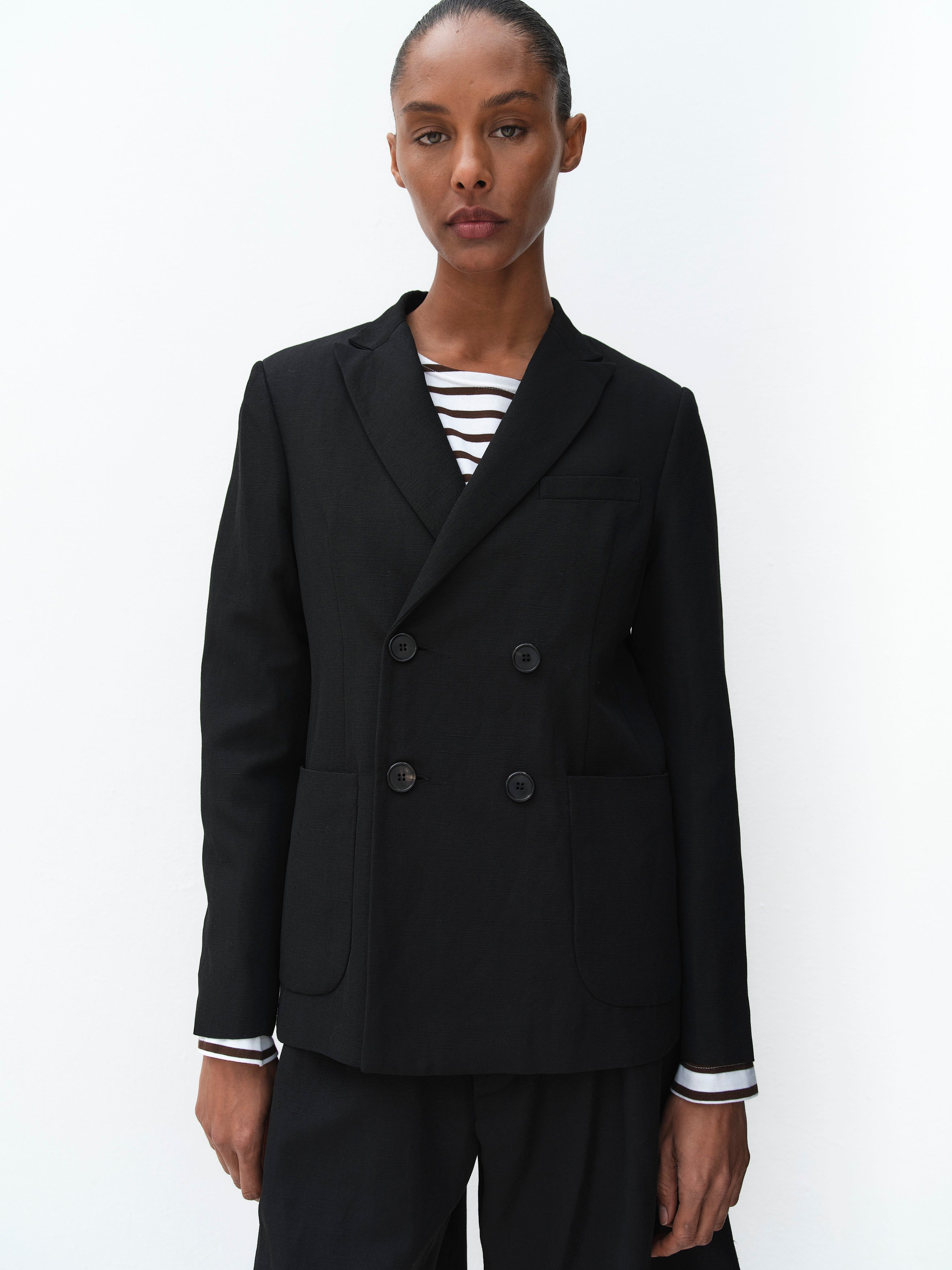 KEATON JACKET / BLACK LINEN