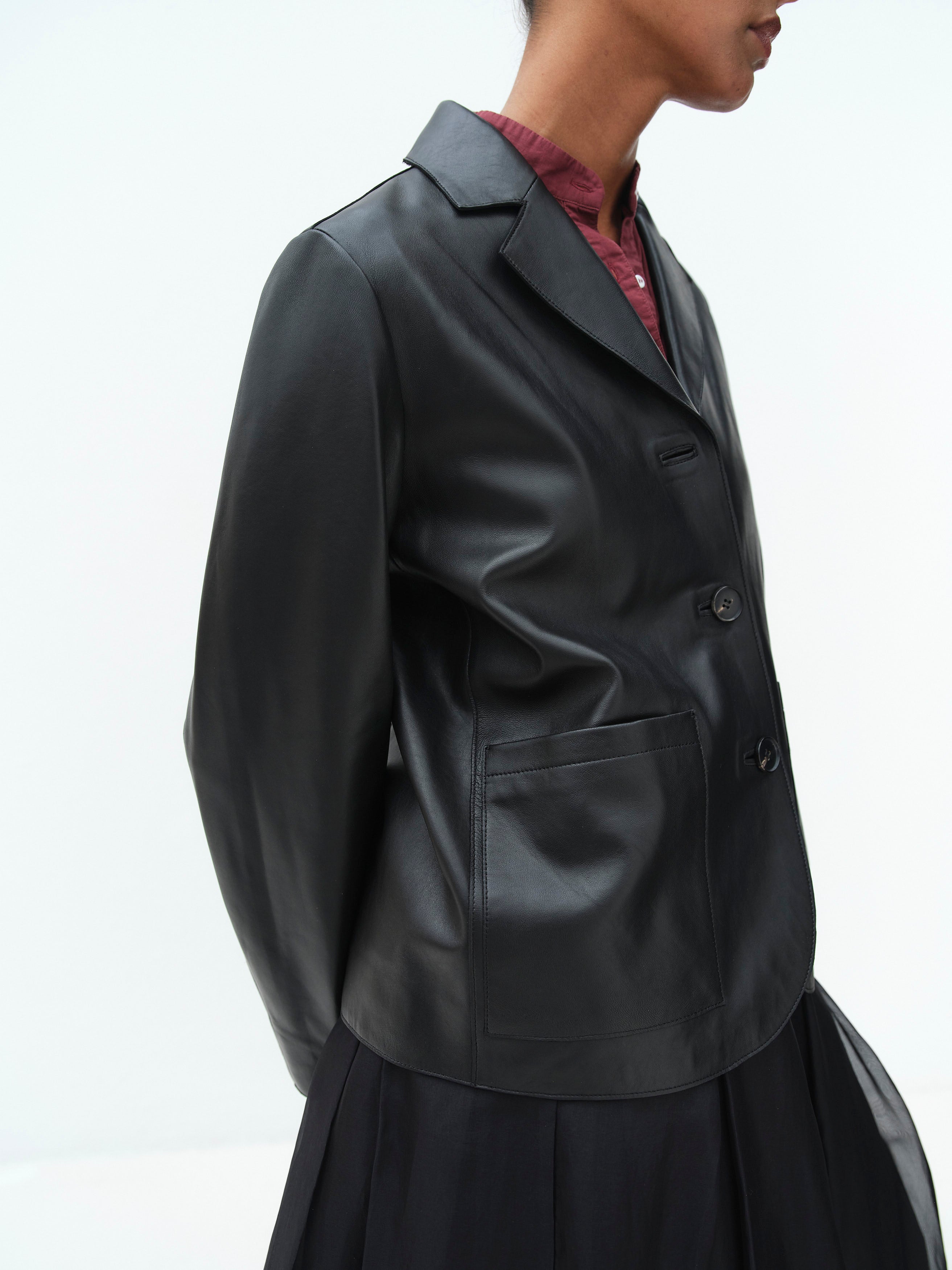 HUDSON LEATHER JACKET / BLACK