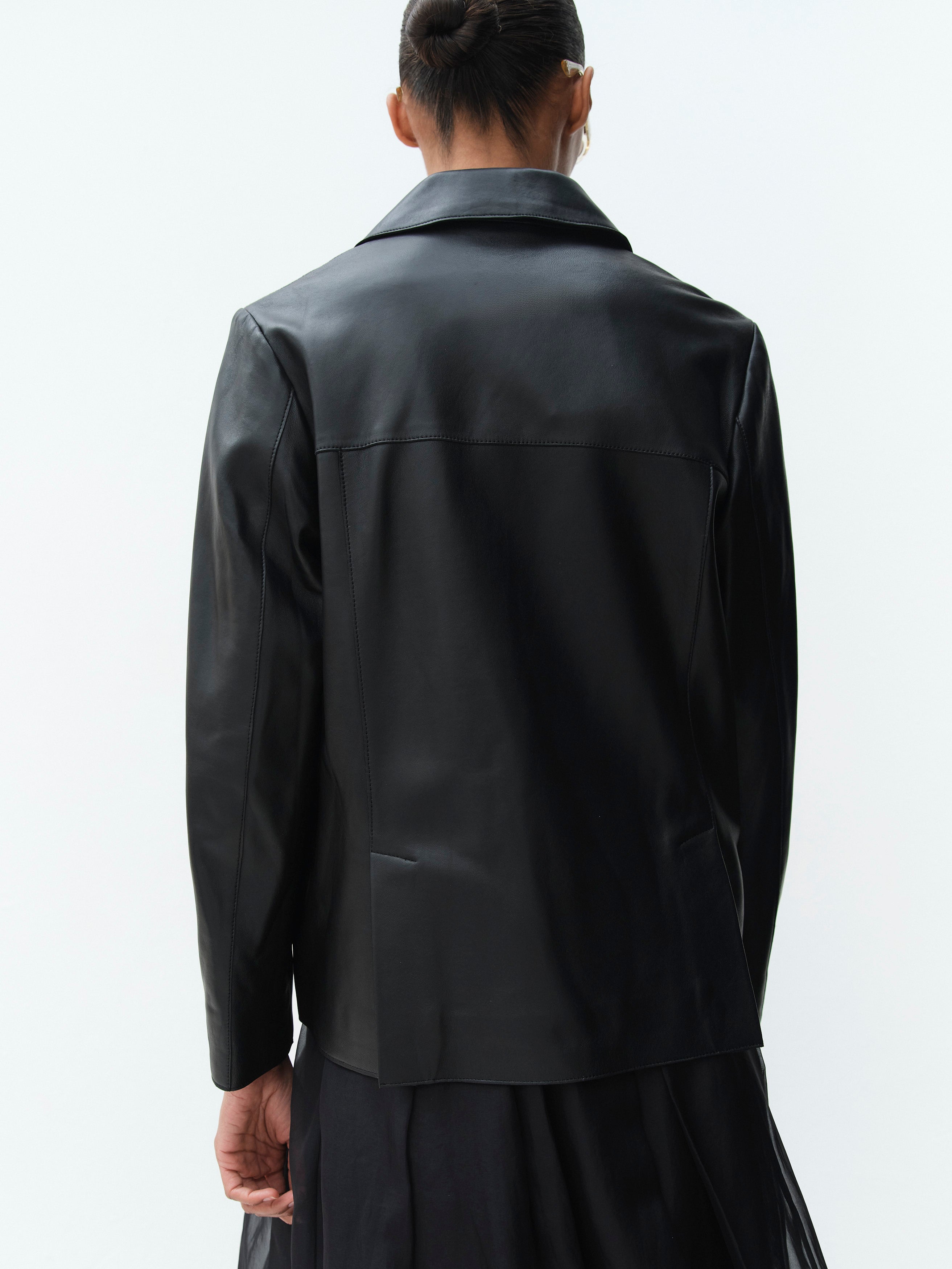 HUDSON LEATHER JACKET / BLACK