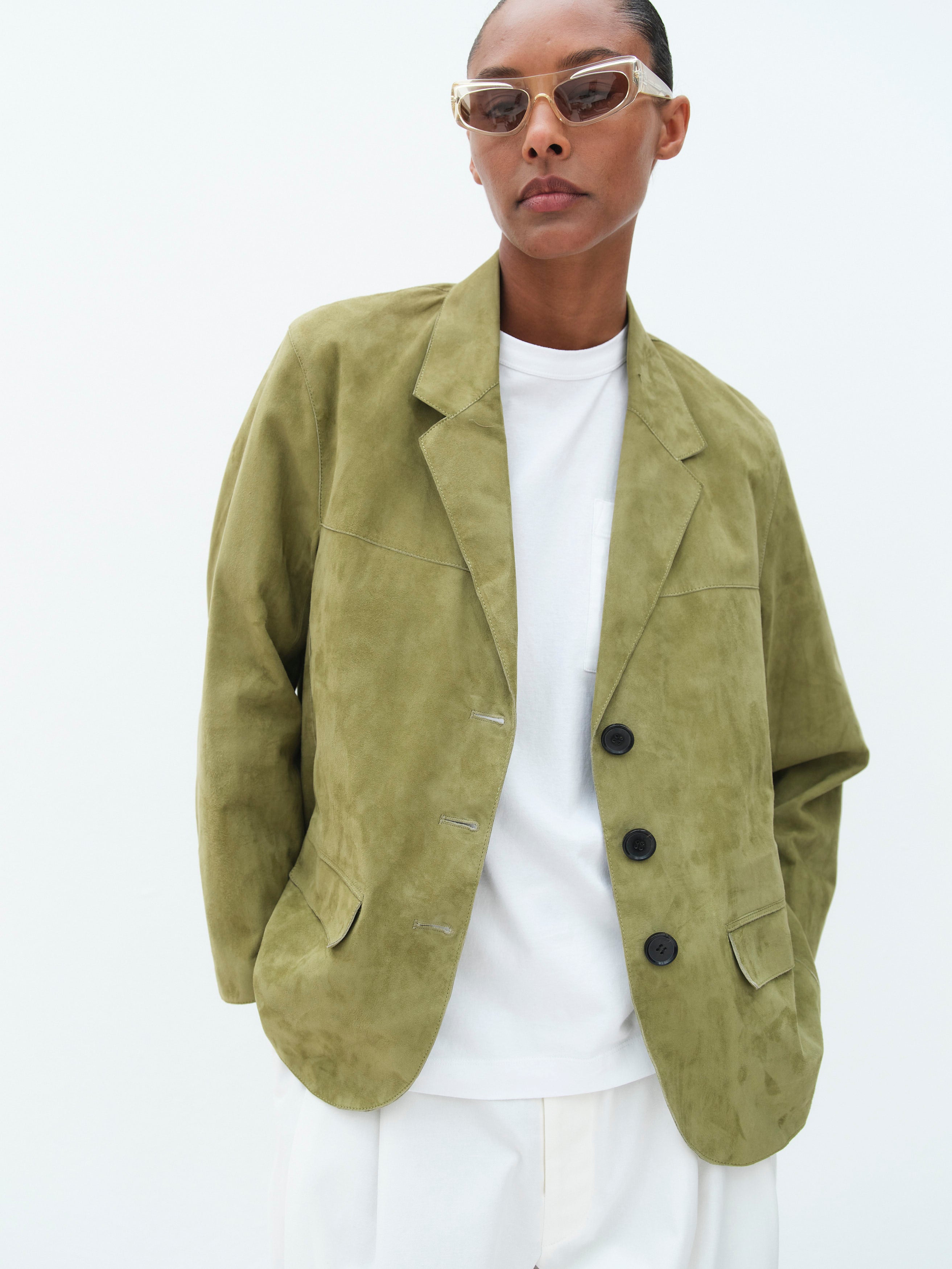 STEVE SUEDE JACKET / OLIVE