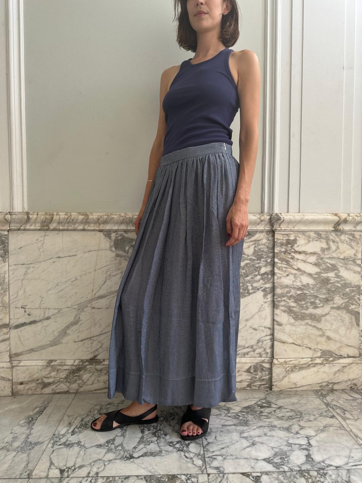 CHIARA-APOLLONIA SKIRT / MIDNIGHT STRIPE