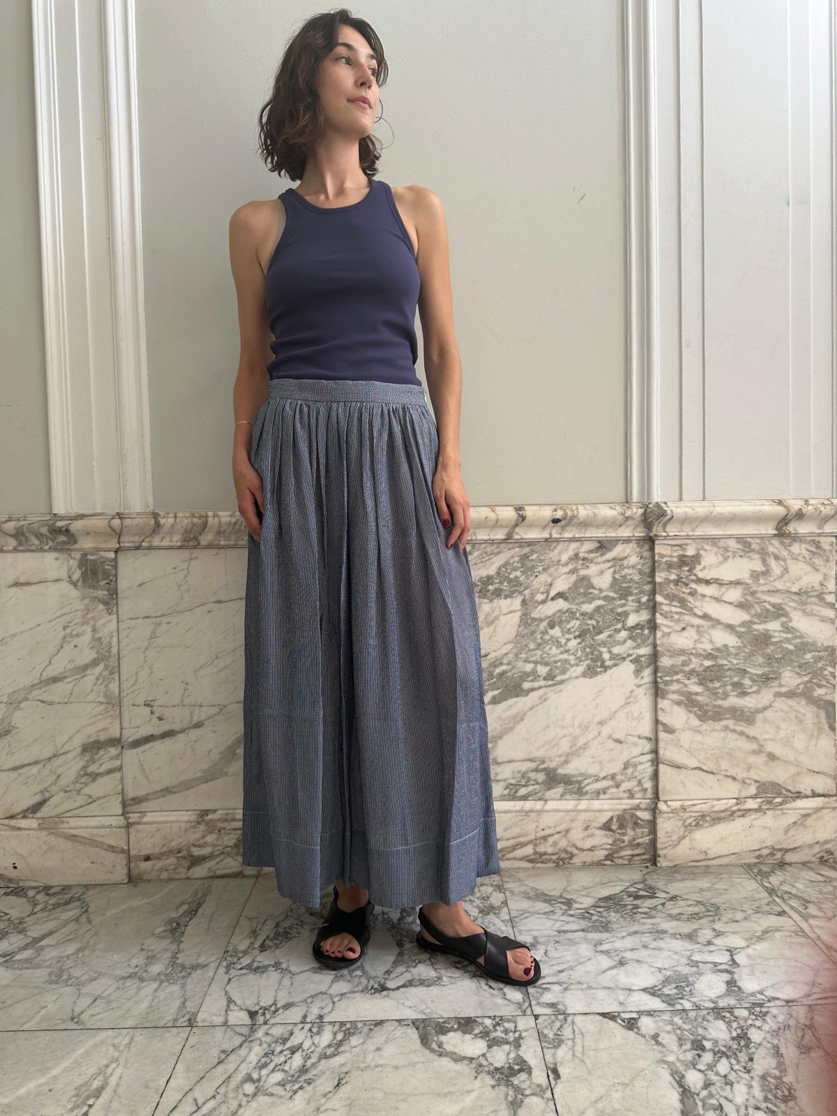 CHIARA-APOLLONIA SKIRT / MIDNIGHT STRIPE