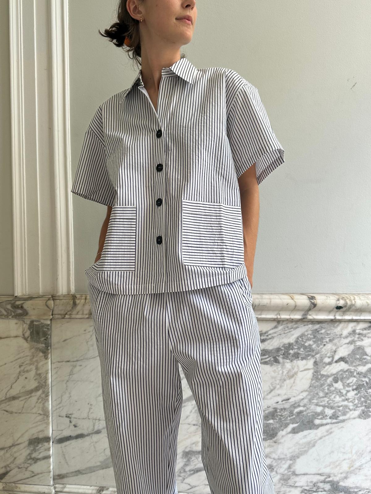 HAVANA SHIRT / NAVY-WHITE